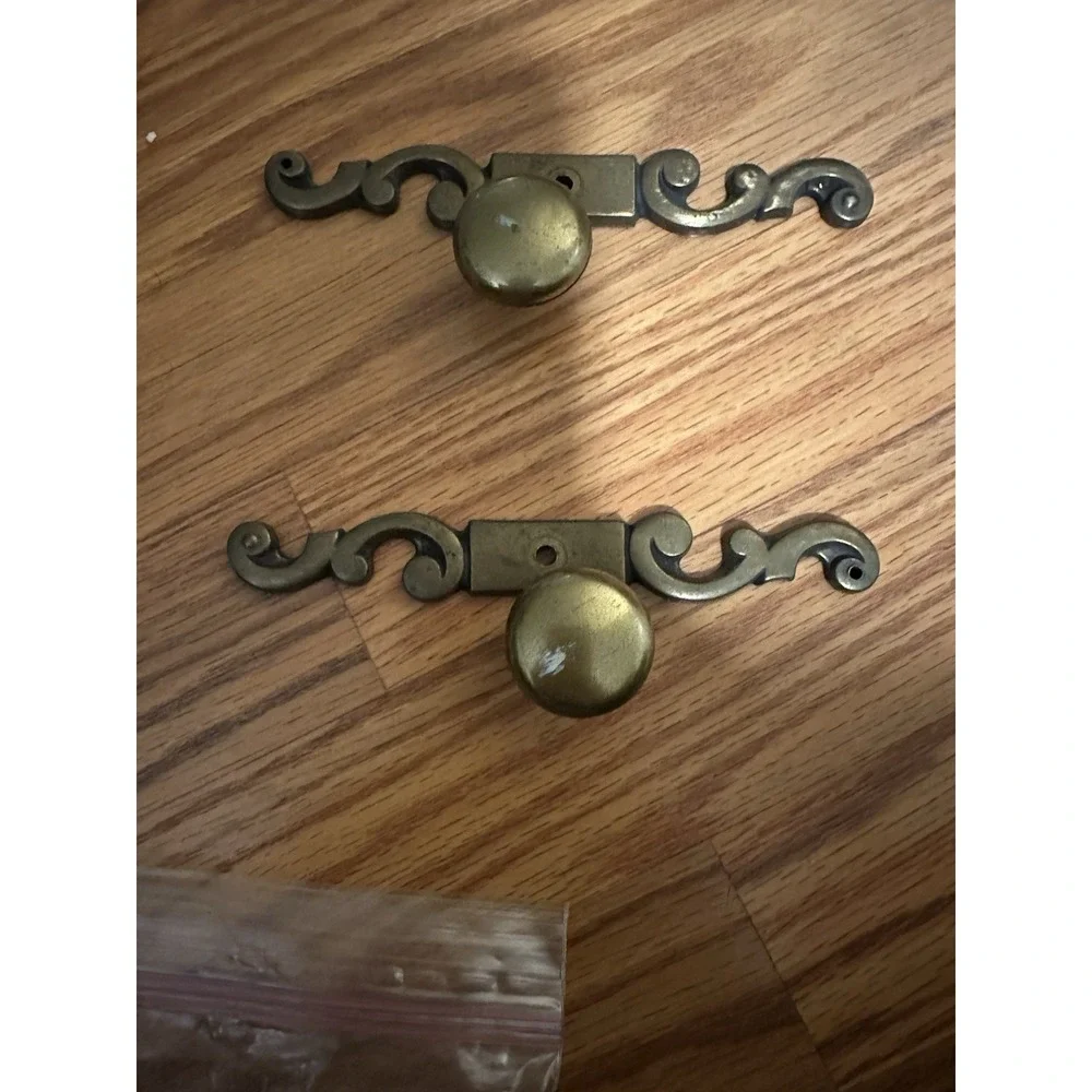 LOT OF Vintage Brass Drawer Knob  Cabinet Handle 5 Inch Lot Of 2